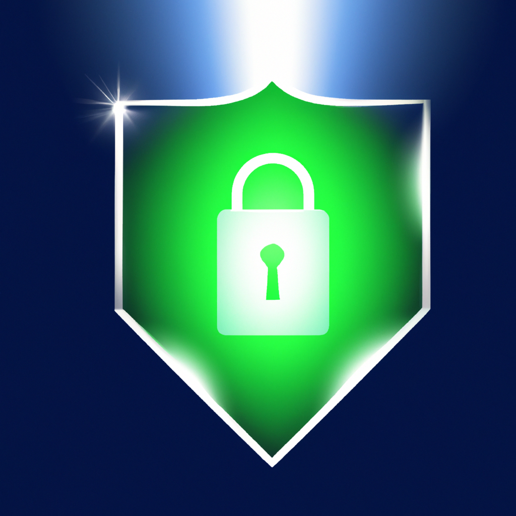 Shield and lock icon representing privacy and security